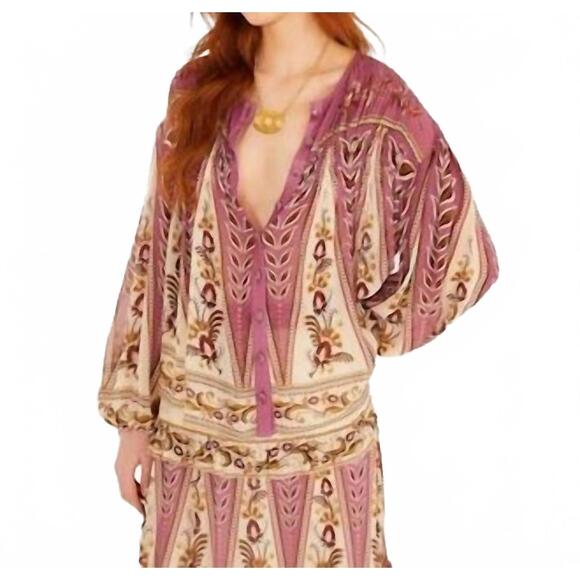 FARM RIO Tops - NEW FARM RIO delicate ainika blouse in sand